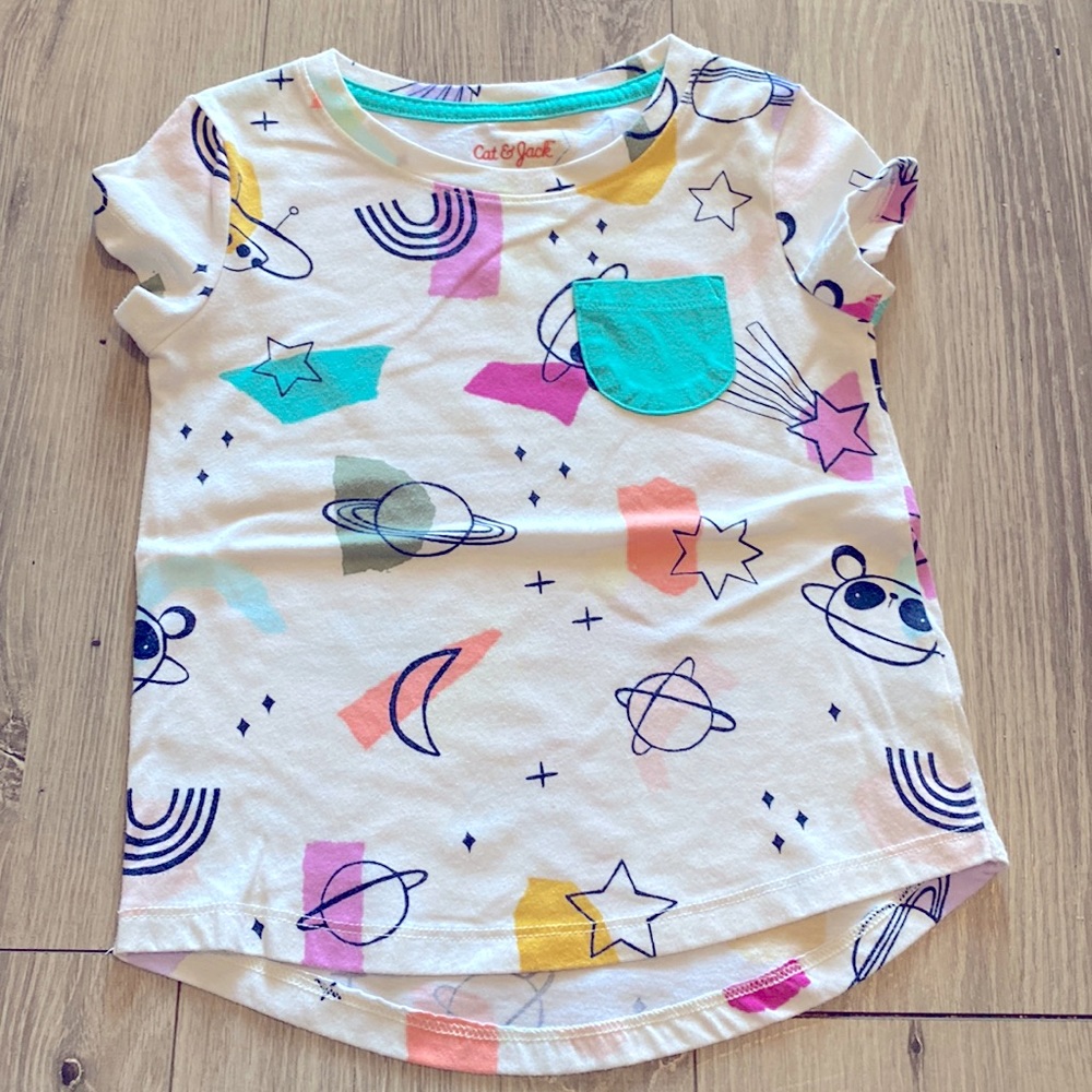 Cat & Jack Size XS 4/5 Space Panda Print